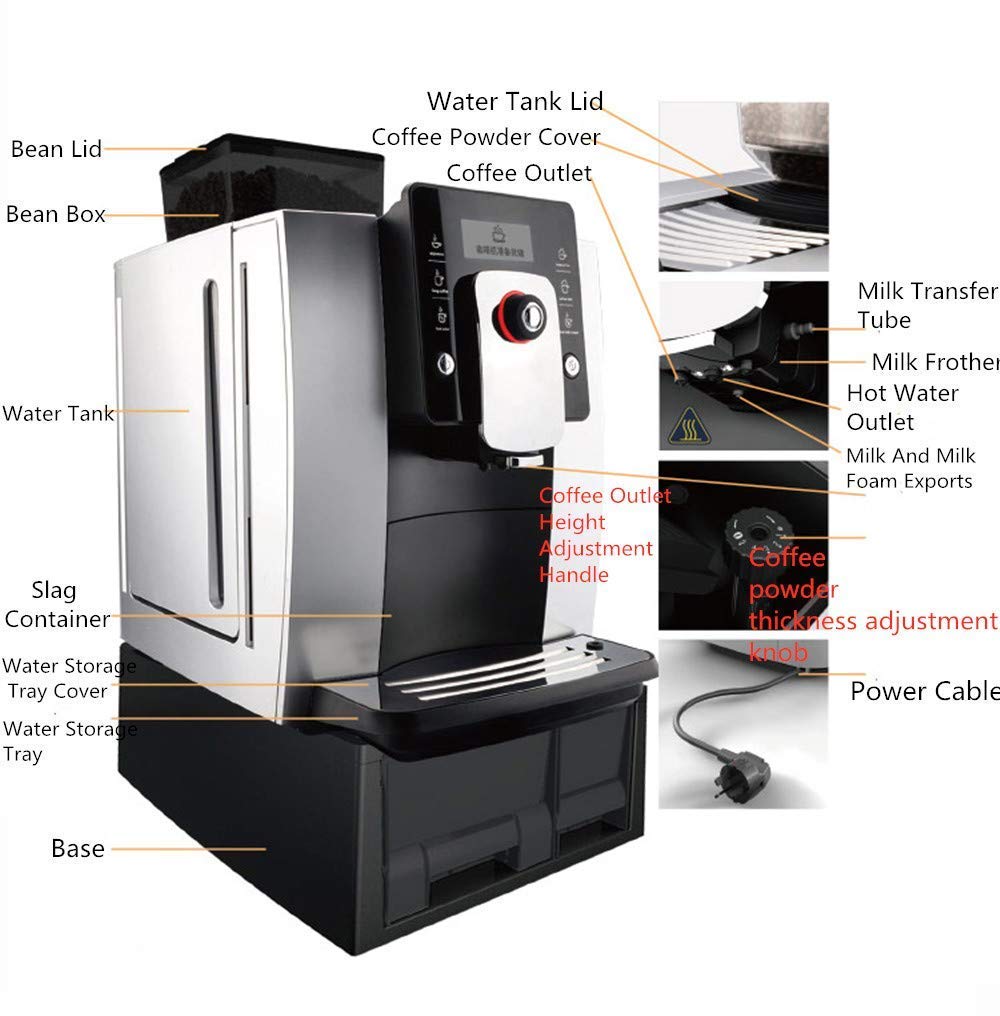 Macchina da caffè Fancy Smart, Macchina da caffè Italiana, può Essere Dotata di Acqua Esterna, Macchina da caffè Cafetera