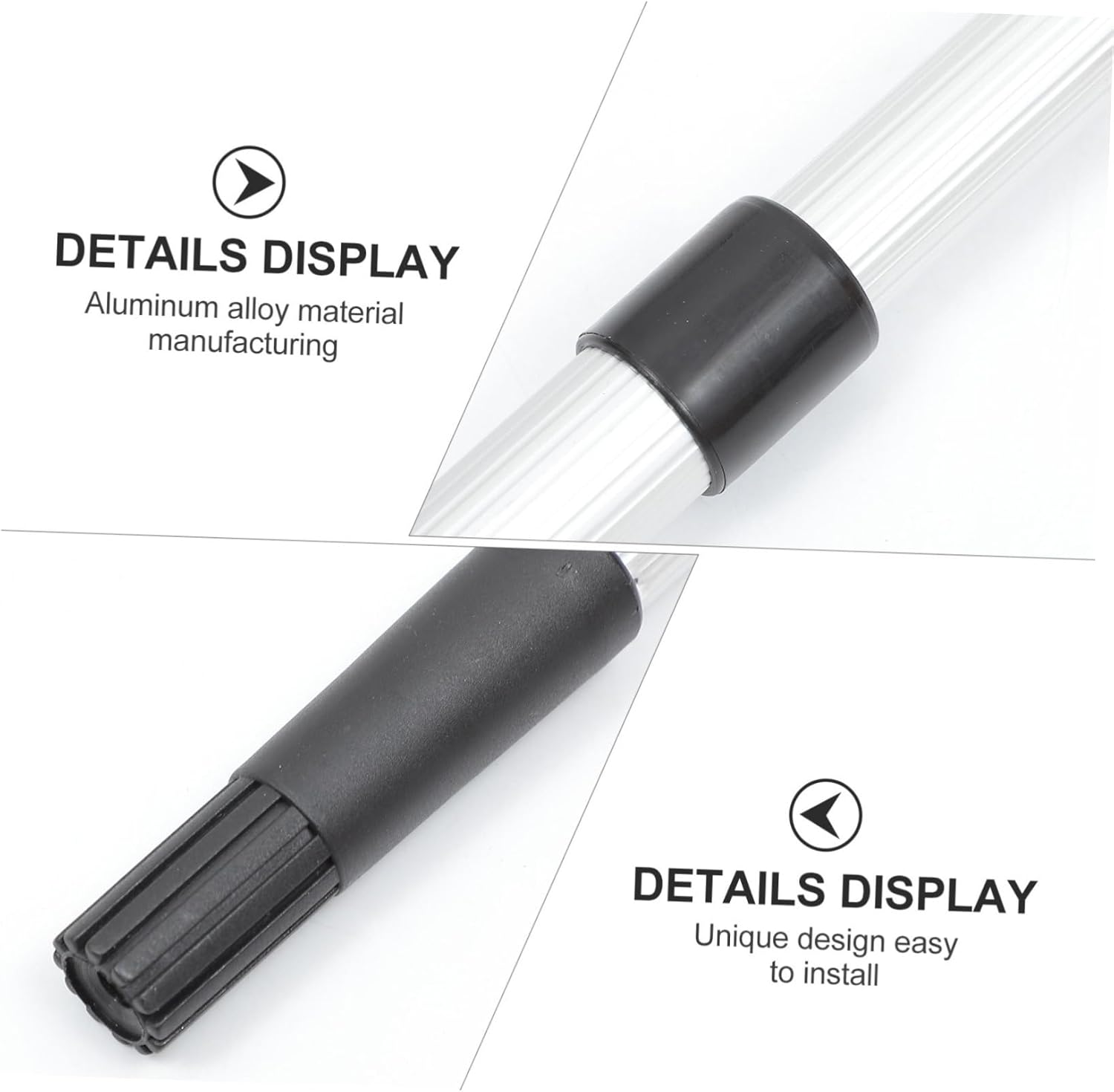 Heavy Duty Aluminum Alloy Telescopic Rod 6.5ft Extending Cleaning Brush and Paint Roller Extension Pole for Home Improvement and Maintenance