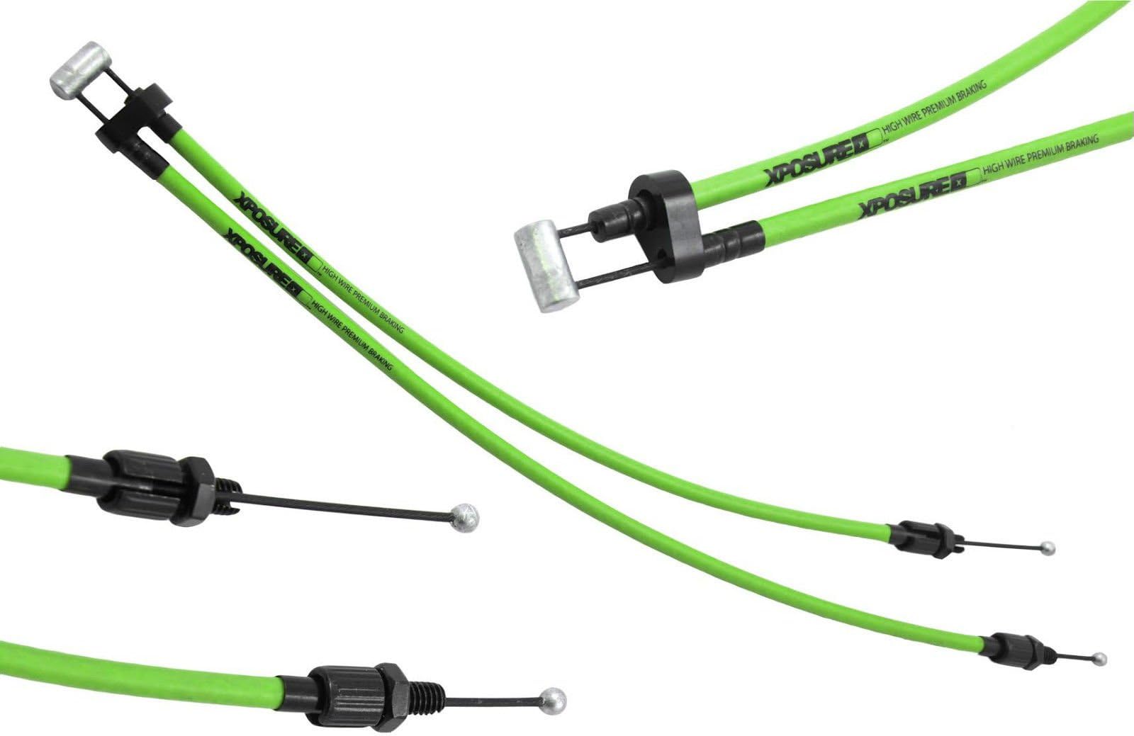 HI WIRE UPPER TWIN GIRO BMX ROTOR BRAKE CABLE FOR FREESTYLER BMX GREEN
