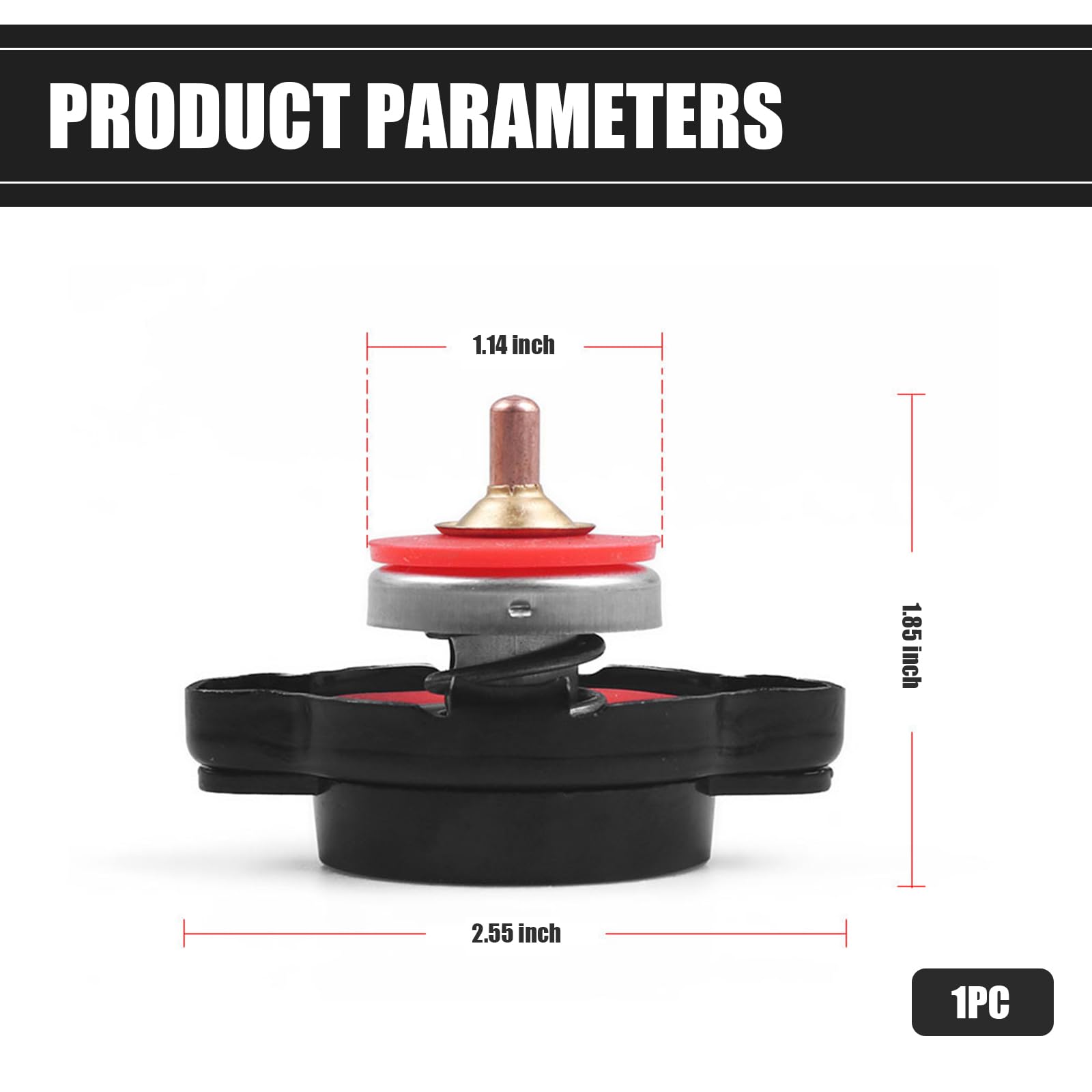 Snapklik.com : Miytsya Pack-1 Car 1.8 Bar Fuel Tank Cap, Tight Fit Leak ...