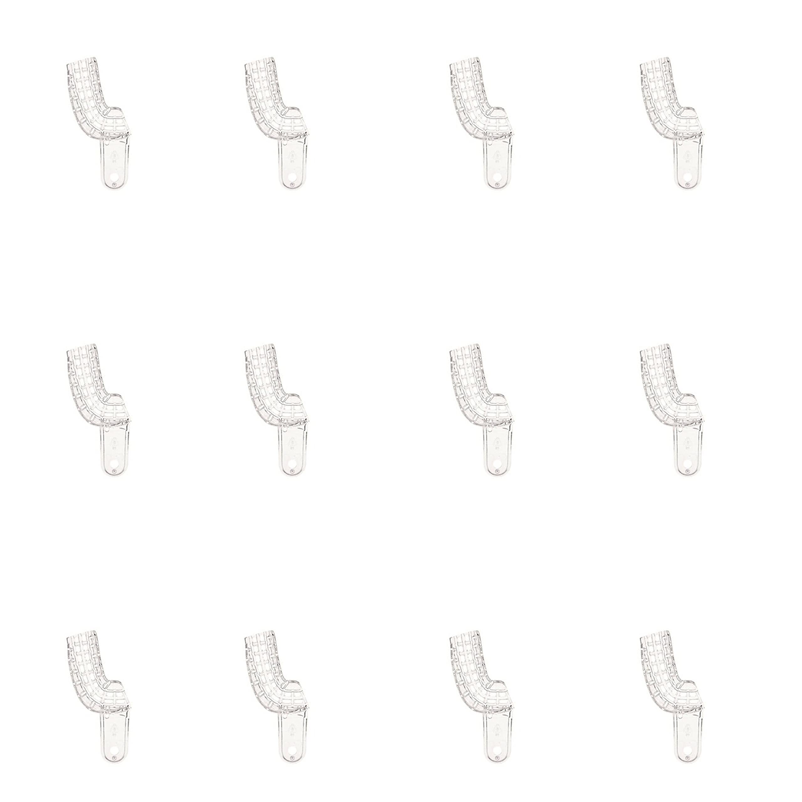 Coltene C6908 PRESIDENT Impression Tray, Upper Jaw Right/Lower Jaw Left- Quadrant, Transparent (Pack of 12)