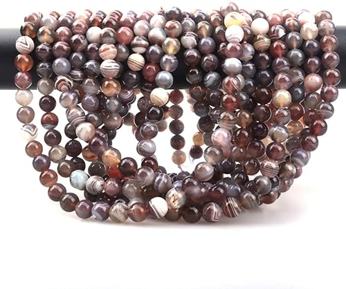 Miniatura 8 de ICAI Beads Cuentas sueltas redondas de amazonita natural de 0.315 pulgadas para hacer joyas (43-45 unidades)