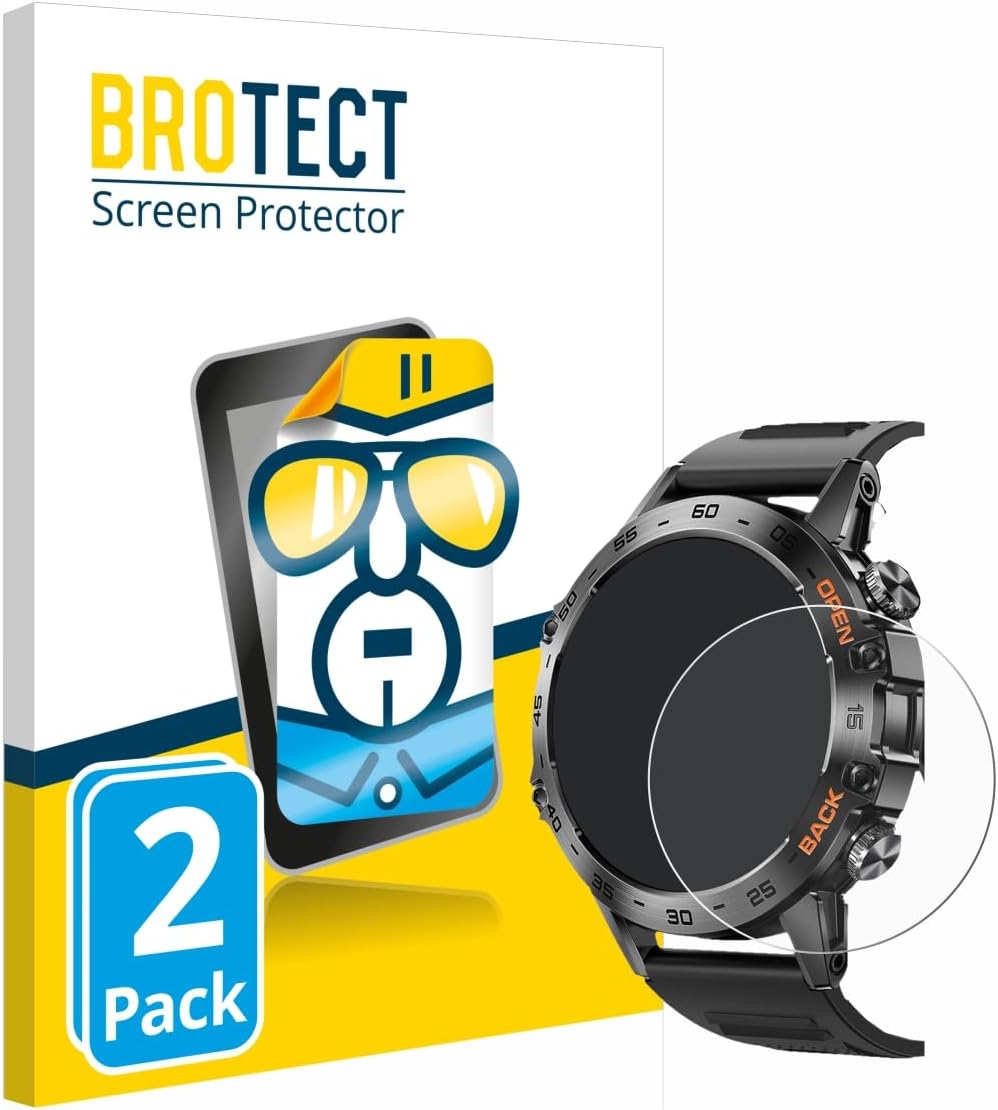 BROTECT 2-Pack Screen Protector Compatible with Lemfo Smartwatch 1.39" - HD-Clear Protection Film