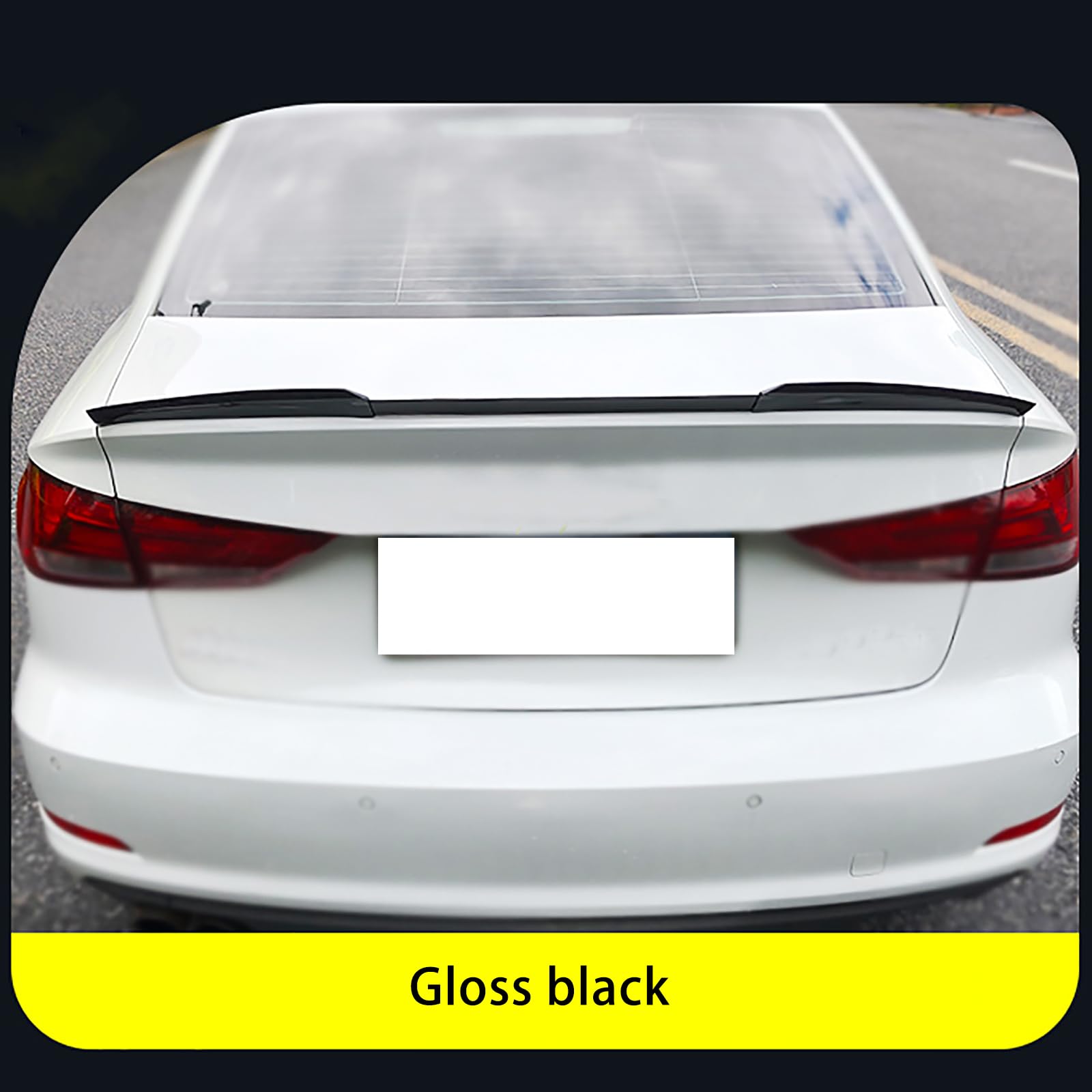 Set di Alette Spoiler per Bagagliaio Auto, Splitter Posteriore a Tre sezioni, alettone Posteriore, Compatibile per Benz W222 S-Class S 400 L 2013-2019,1-Gloss Black