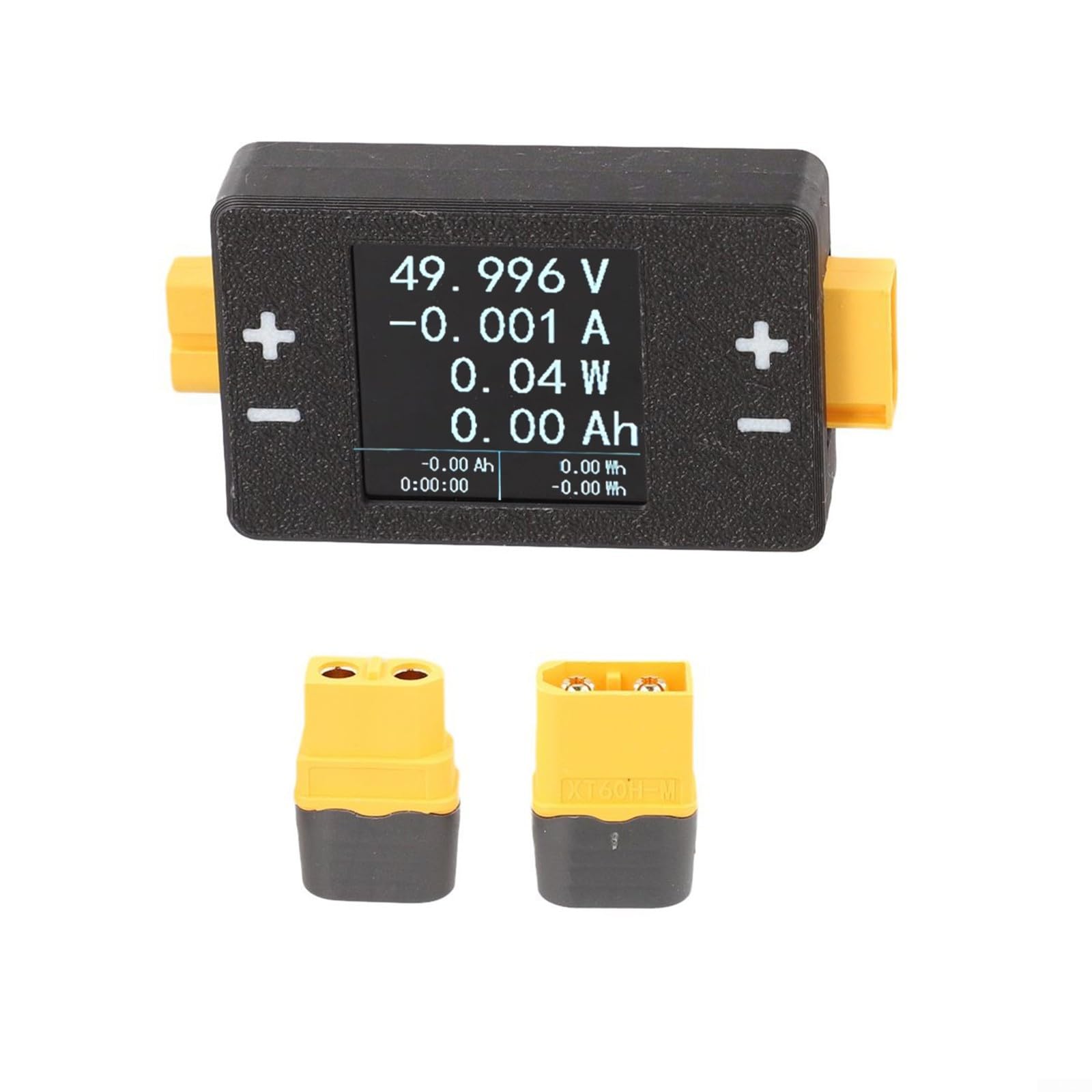 DC-Coulomb-Messgerät für LIPO-Batterietests, 8-150 V ± 50 A für XT90 vergoldete Schnittstelle, 1,5-Zoll-LCD-Display für Spannungskapazität und Leistungsüberwachung (A)
