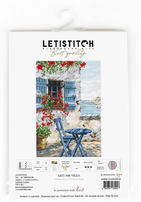 Letistitch Counted Cross Stitch kit Villa, 28x19cm, DIY