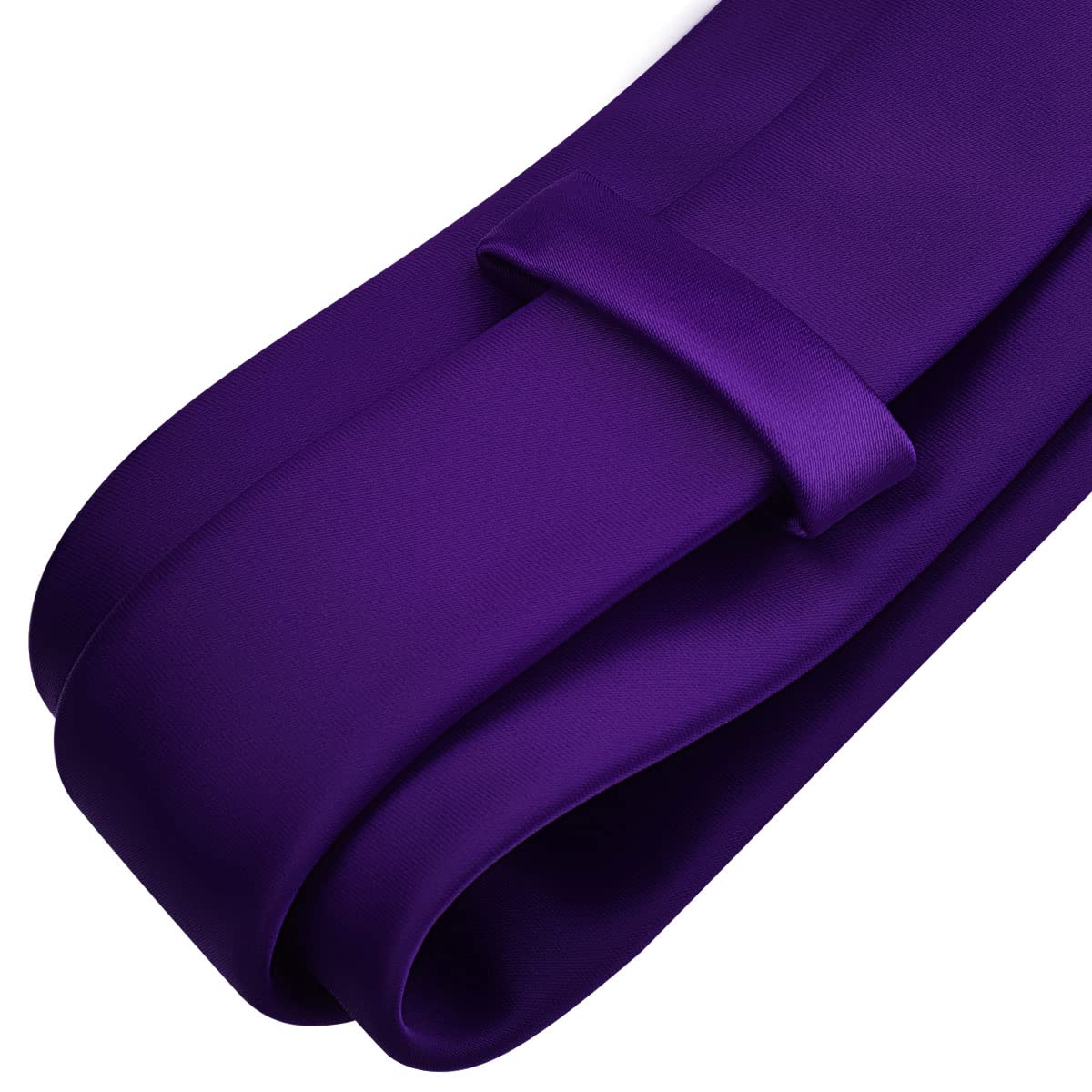 'Branduce 3.15''（8cm） Mens Solid Satin Tie Pure Color Necktie + Gift Box'