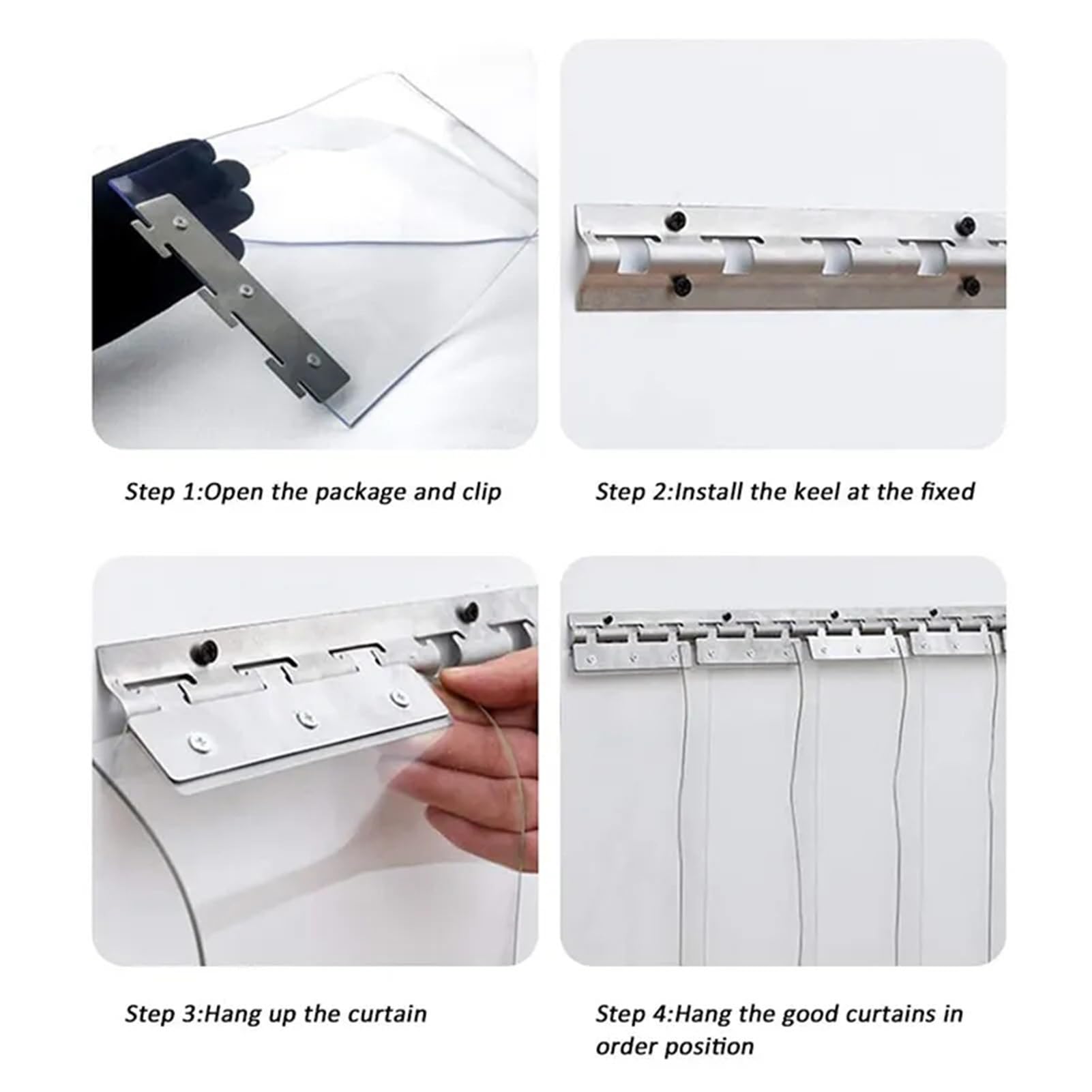 Porte à lanières en Vinyle PVC Transparent imperméable pour Magasin, Usine ou Garage - Installation Facile, résistante aux intempéries, économe en énergie, Usage Commercial