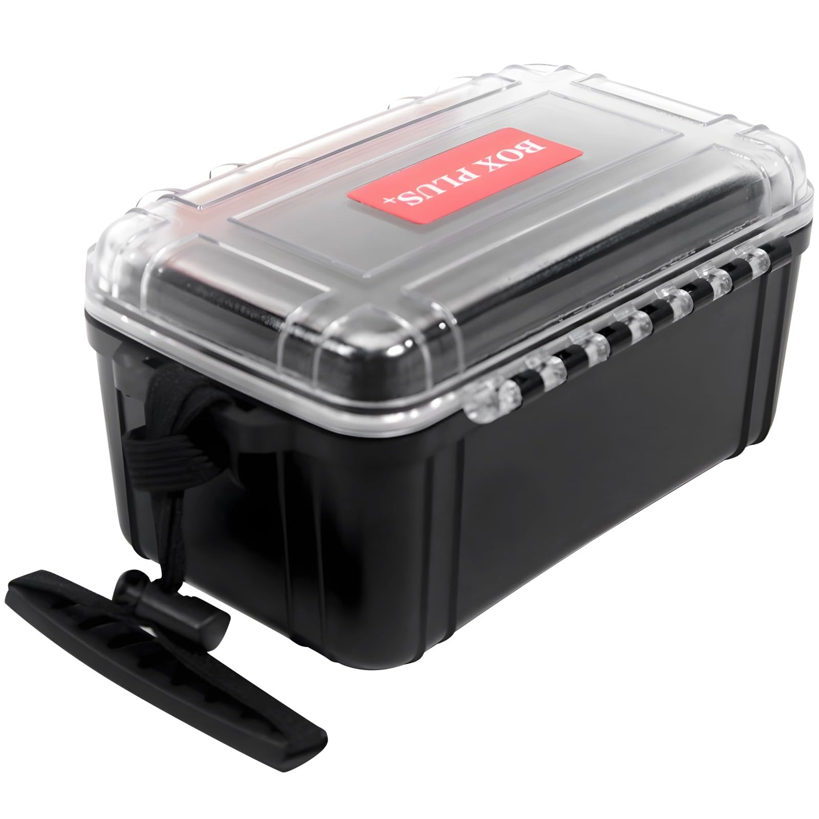 Générique Boîte de Rangement étanche en Plastique avec Mousse pour appareils électroniques et Objets de Valeur, Organiseur Portable Anti-poussière et antichocs avec Sangle