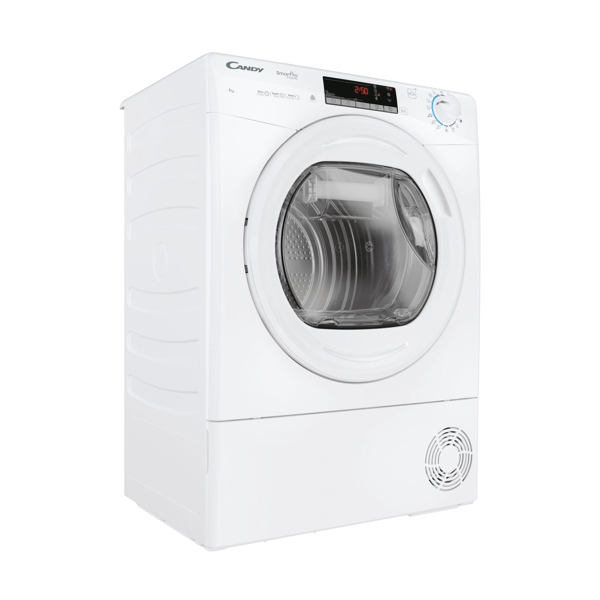 Candy Woolmark CRO4 H7A2TE-S - Secadora Slim de 7 kg con bomba de calor Wi-Fi HON Clase E, 48 cm