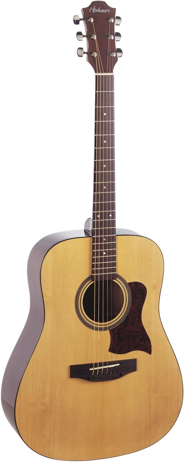 Hohner HW350 Full-Sized Dreadnaught Acoustic Guitar with Hardshell Case