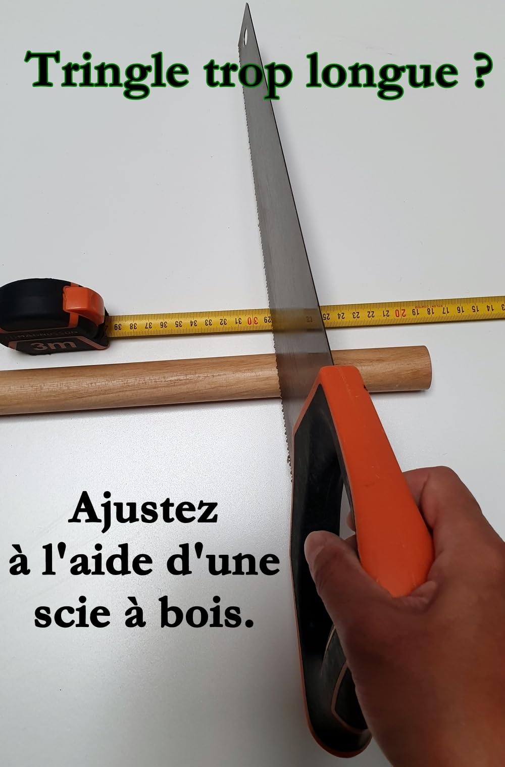 MadeInNature® Bastone Per Tende In Legno Diametro 28 Mm - Kit Completo Con Supporti E Testate