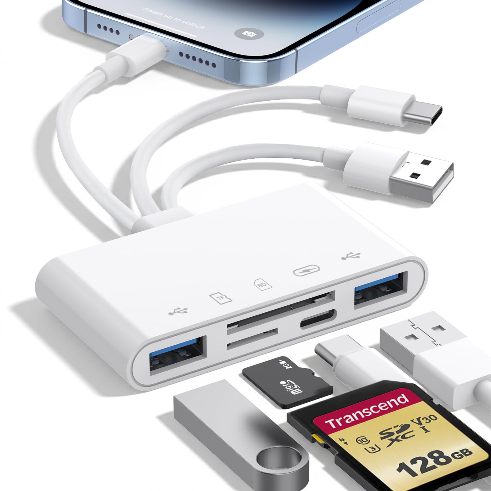 Aplimln 5-in-1 Memory Card Reader