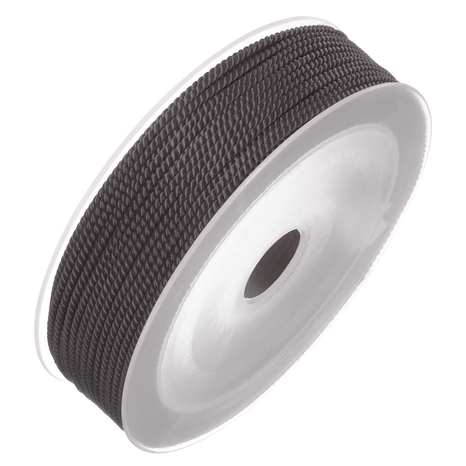HARFINGTON Cordón de nailon trenzado para cuentas de 1,5 mm, 20 m, cuerda de nailon trenzado extra fuerte para manualidades, pulseras, joyería, café profundo