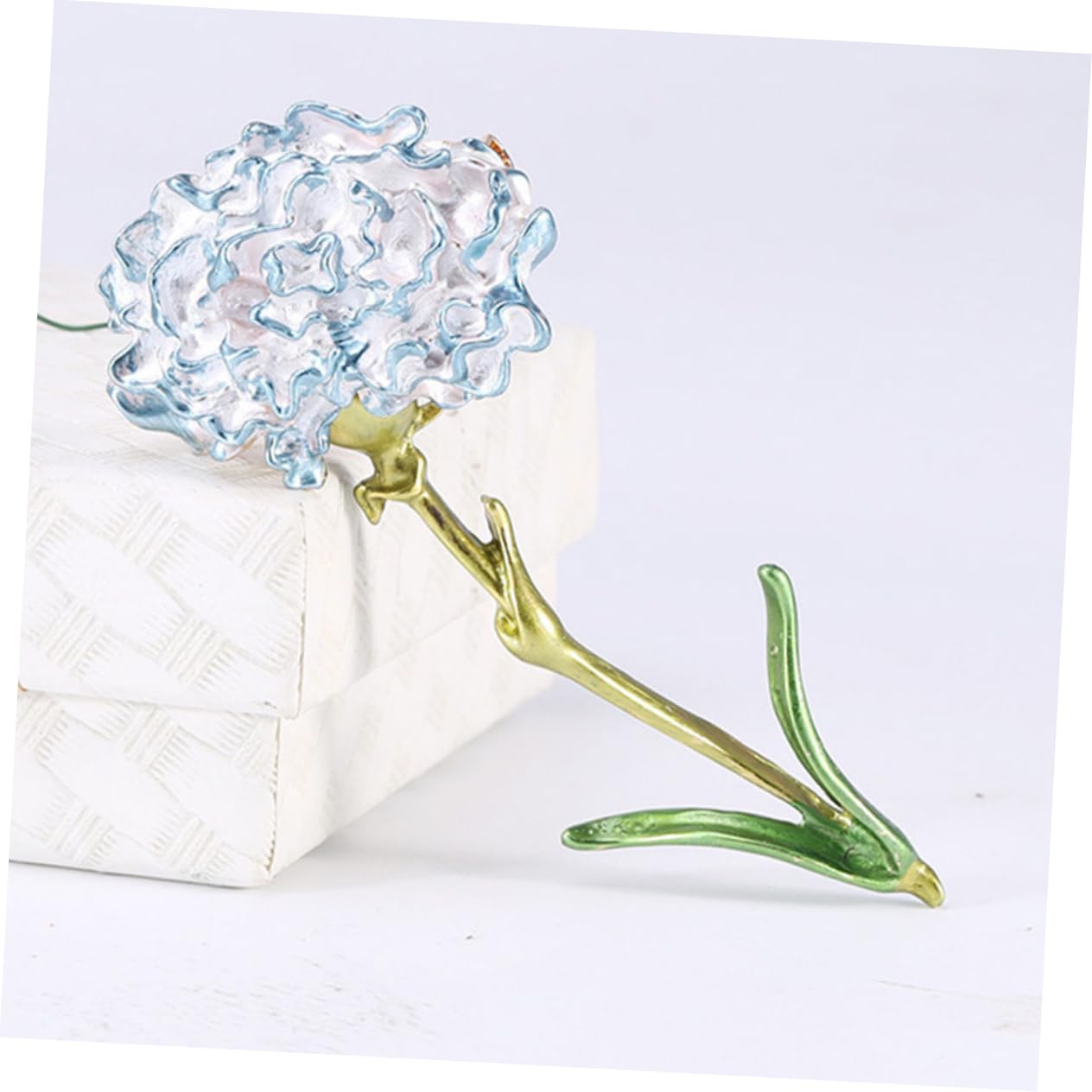 Broches Elegantes de peonías para Mujer, Reino Unido, Clavel, Solapa, Adhesivo, Sujetador, cárdigan, Clips, Chal, Esmalte, decoración, aleación Azul