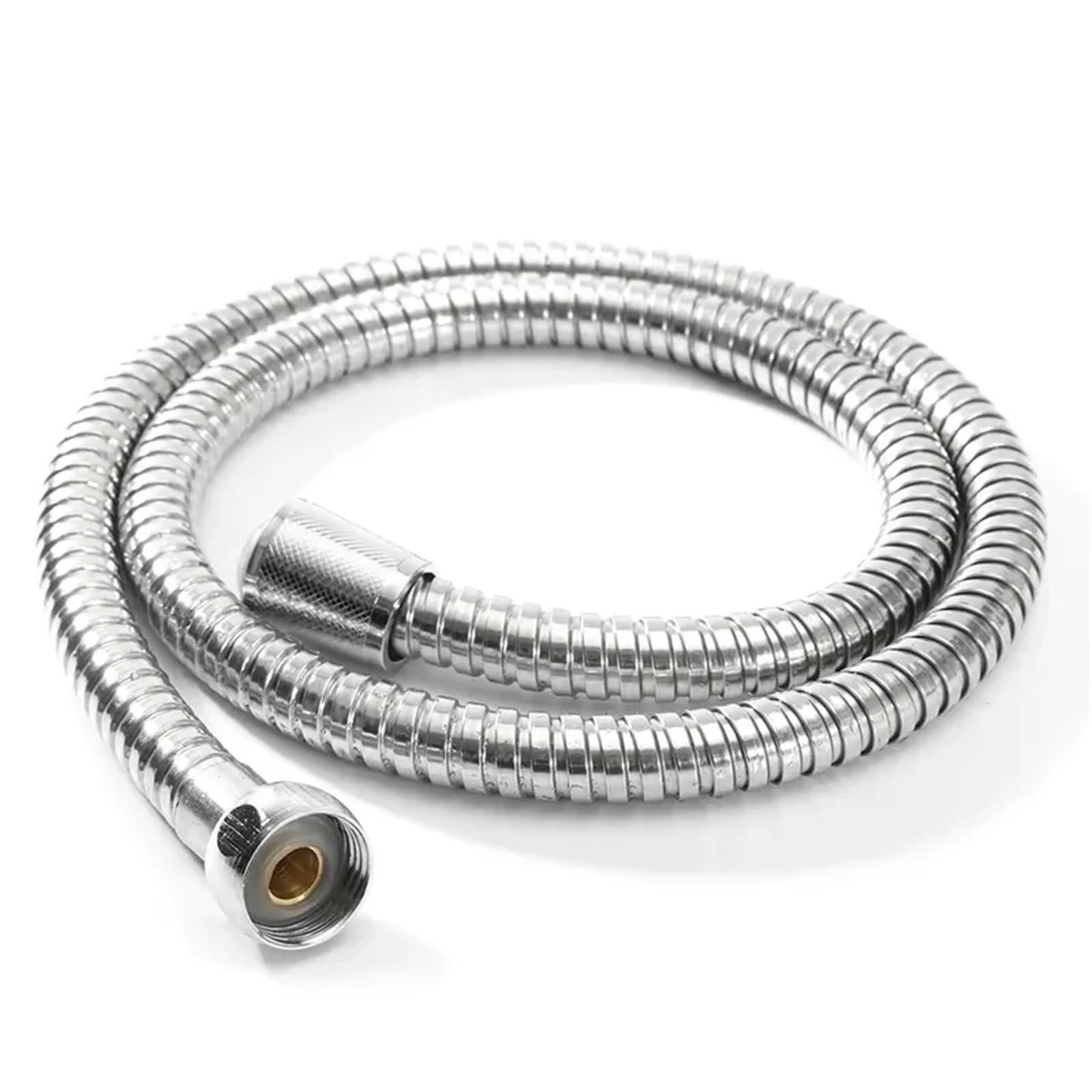 Shower Hose Shower Hose 1.5/2M Black/Silver Flexible Stainless Steel Long Bathroom Pipe Extension Accessories(Silver 1.5M)