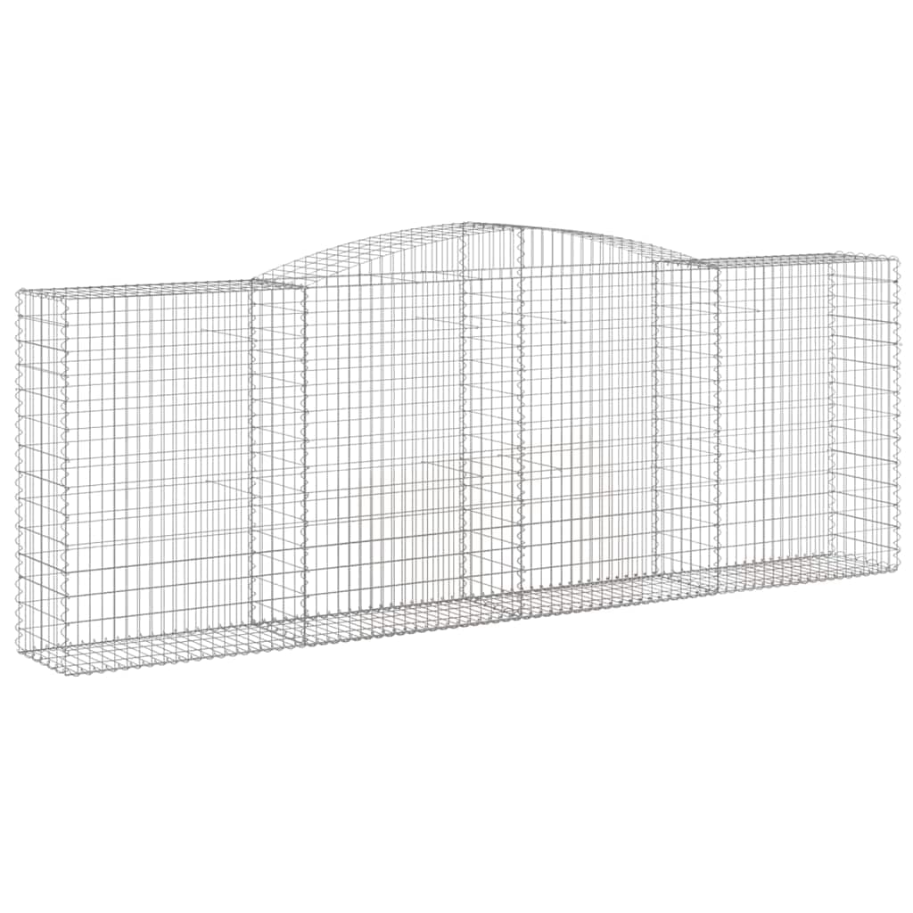 Juego de 5 gaviones de arco alto, 400 x 50 x 140/160 cm