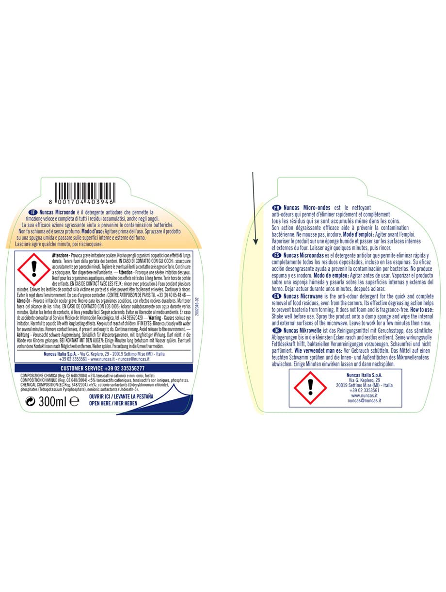 Nuncas Microonde - Detergente Antiodore Forno - 300ml
