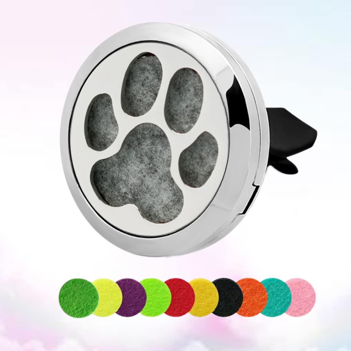 BESPORTBLE Diffusore Di Oli Essenziali Per Auto Da 30 Mm - Con Deodorante Galleggiante e 10 Cuscinetti Di Ricarica Assortiti - Ideale Per Un'atmosfera e Profumata Durante i Viaggi