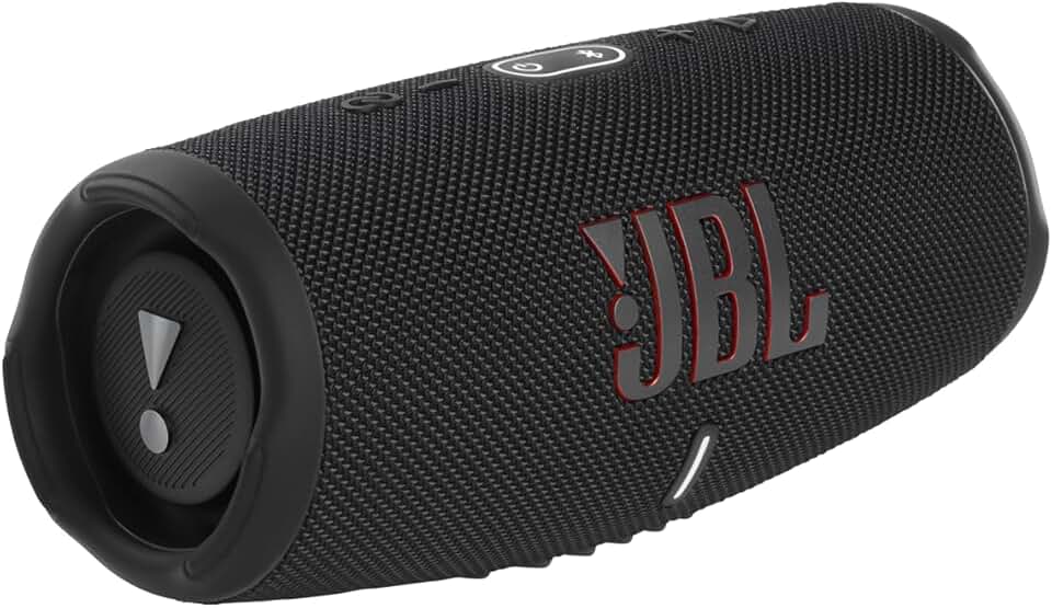 JBL CHARGE 5 – Alto-falante Bluetooth portátil à prova d'água (IP67) com carregamento USB Powerbank, 20 horas de reprodução, JBL Partyboost (preto)