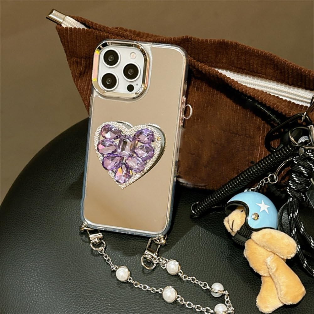 Coque de téléphone iPhone 15 Pro avec chaîne de perles pour vos soirées - 6