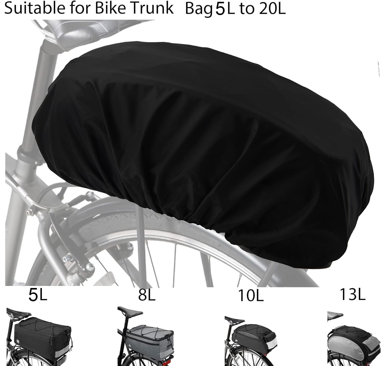 Bicycle Rear Rack Rain Cover Bike Trunk Rain Cover