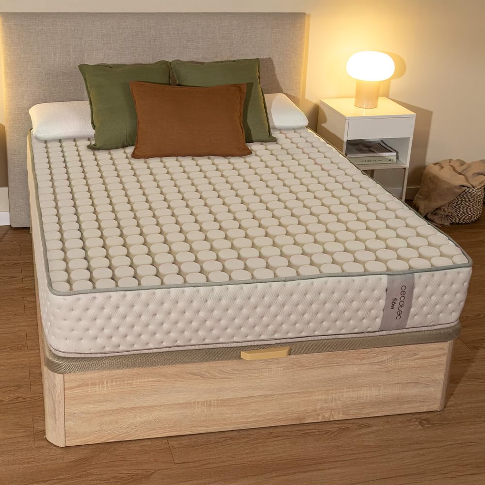 Cecotec Materasso Memory Singolo e Molle Insacchettate Flow 6790 Hybrid 90x190.Multistrato, Altezza 26cm, Durezza, Indipendenza Letti, Traspirante, Ergonomico, Doppio Lato, Anallergico Antiacaro