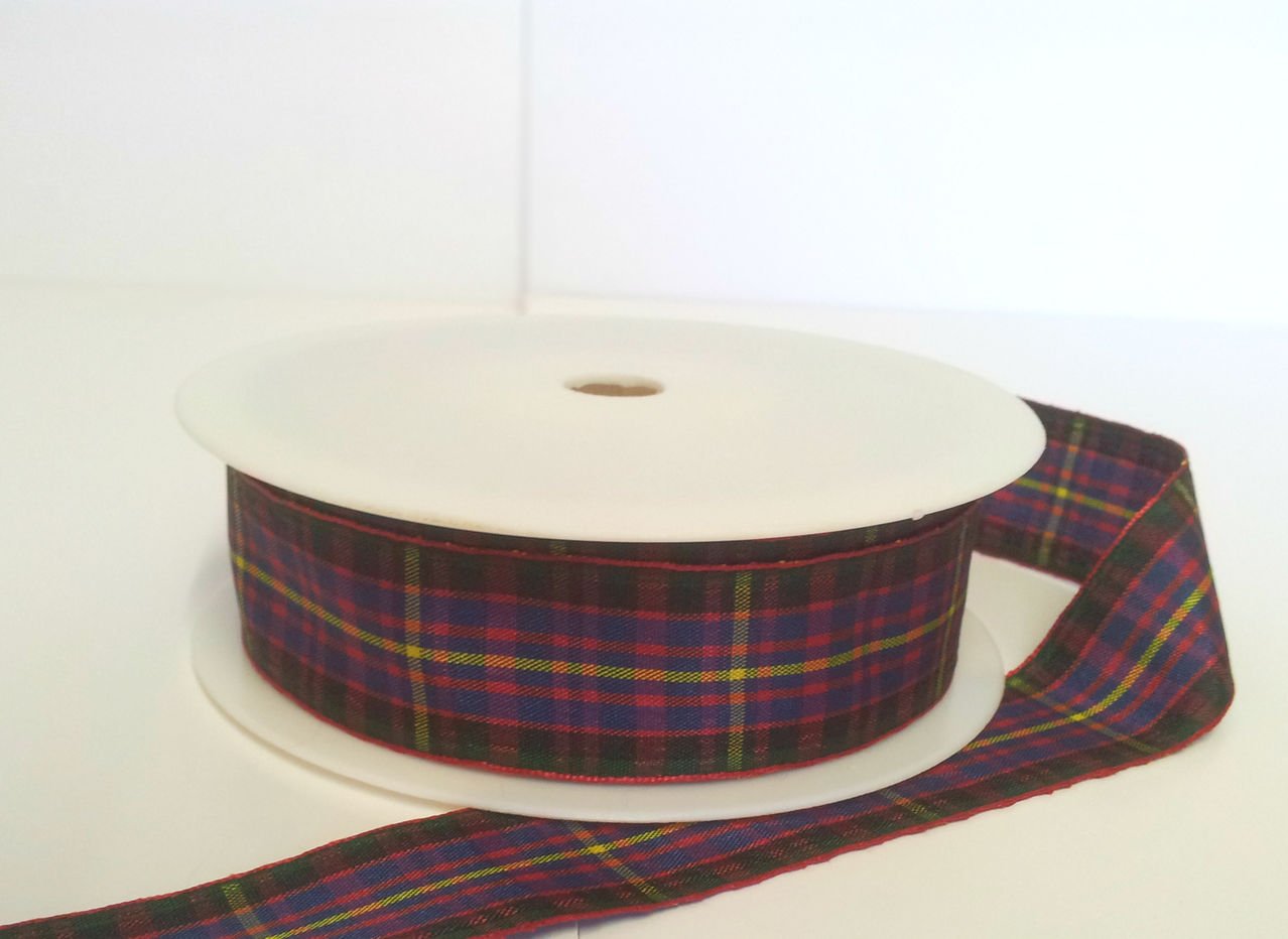 Rpribbon Cameron Polyester Tartan Ribbon 25Mm X 25M
