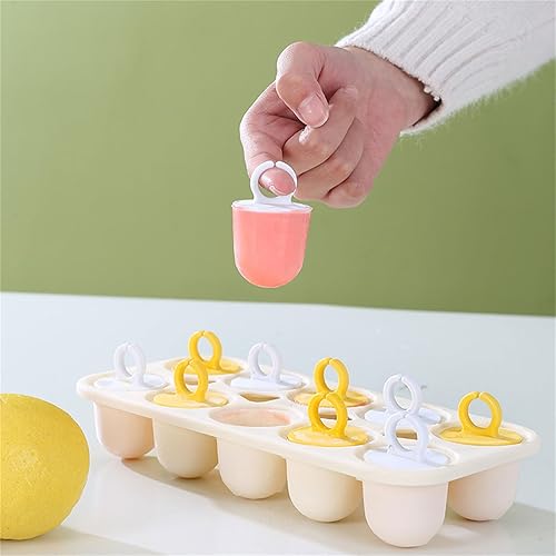 Miniatura 8 de Molde de paletas de 10 cavidades con protectores de goteo, molde de helado reutilizable para paletas de hielo, recipientes de almacenamiento de