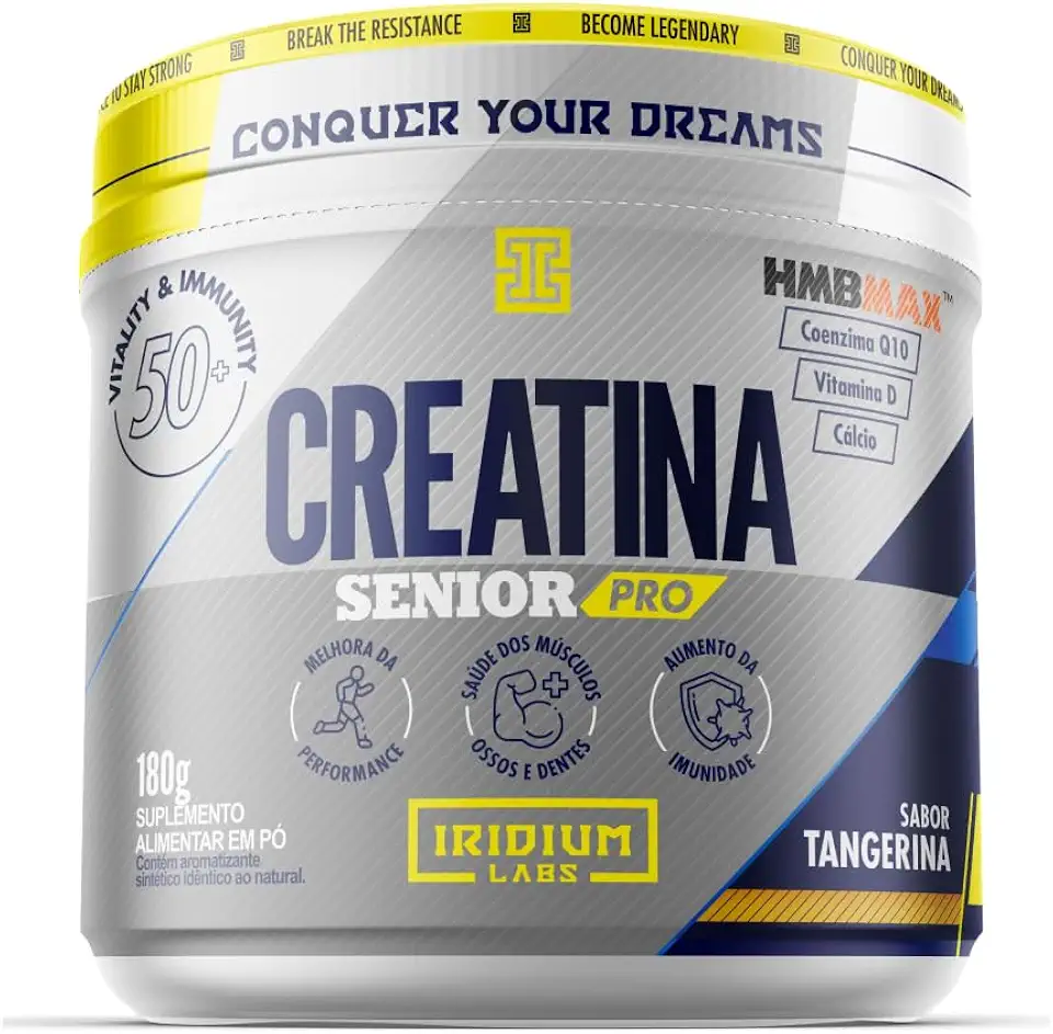 Creatina Senior Pro 180g - HmbMax® + Vitamina D + Coenzima Q-10 + Cálcio