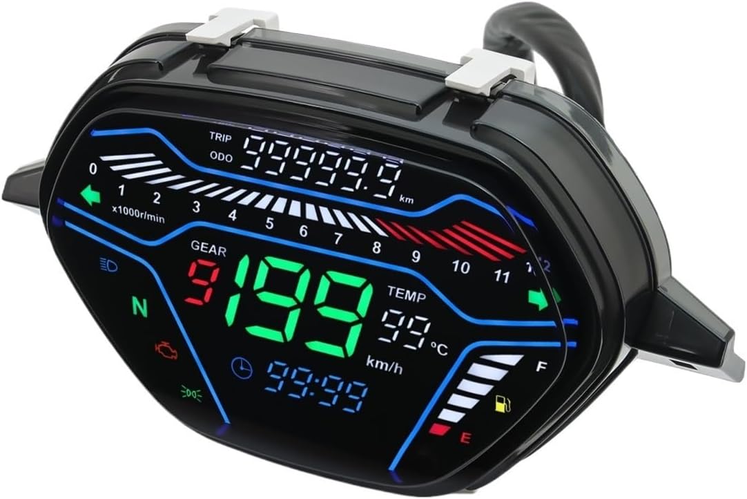 Dual Odometer Gauge Digital Motorcycle White Backlight Multi LED Dashboard RPM for EX5 for Class1 CX DX for Wave C100 CD100 Speed Odomete