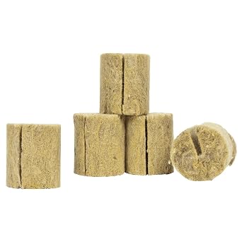 Grodan 1.5" Macro Plugs - Pack of 50 Rockwool Stonewool Plugs for Seed Starting, Plant Propagation & Cloning Cuttings