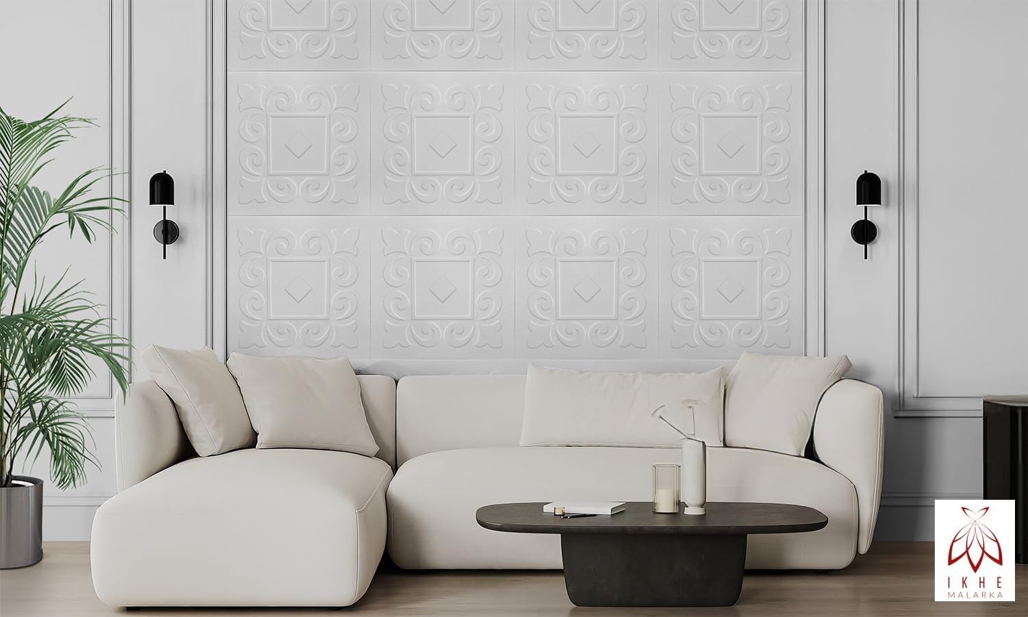 Pannelli 3D In Polistirolo Per Pareti E Soffitti - Decorativi E Facili Da Installare - 50x50 Cm, Bianco