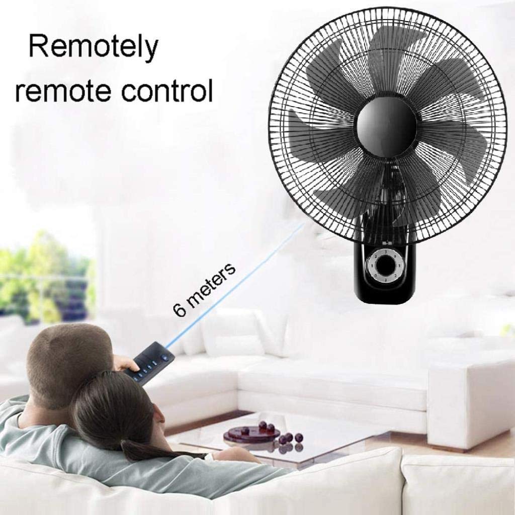 Ventilador Industrial de Pared con inclinación Ajustable, 16 Pulgadas, Giro de 90°, con Control Remoto y Cable, de bajo Consumo y silencioso, Ideal para oficinas, Industria y hogar.