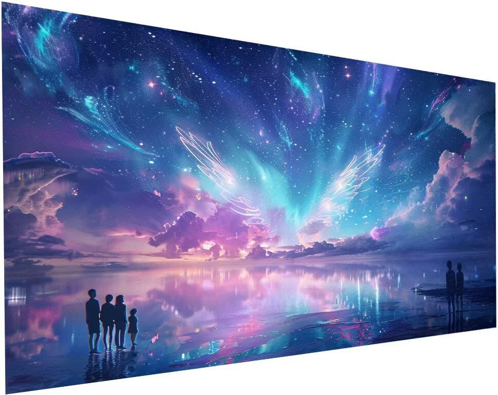 Peinture Diamant Lac 5D grand format 70x140 cm avec accessoires DIY