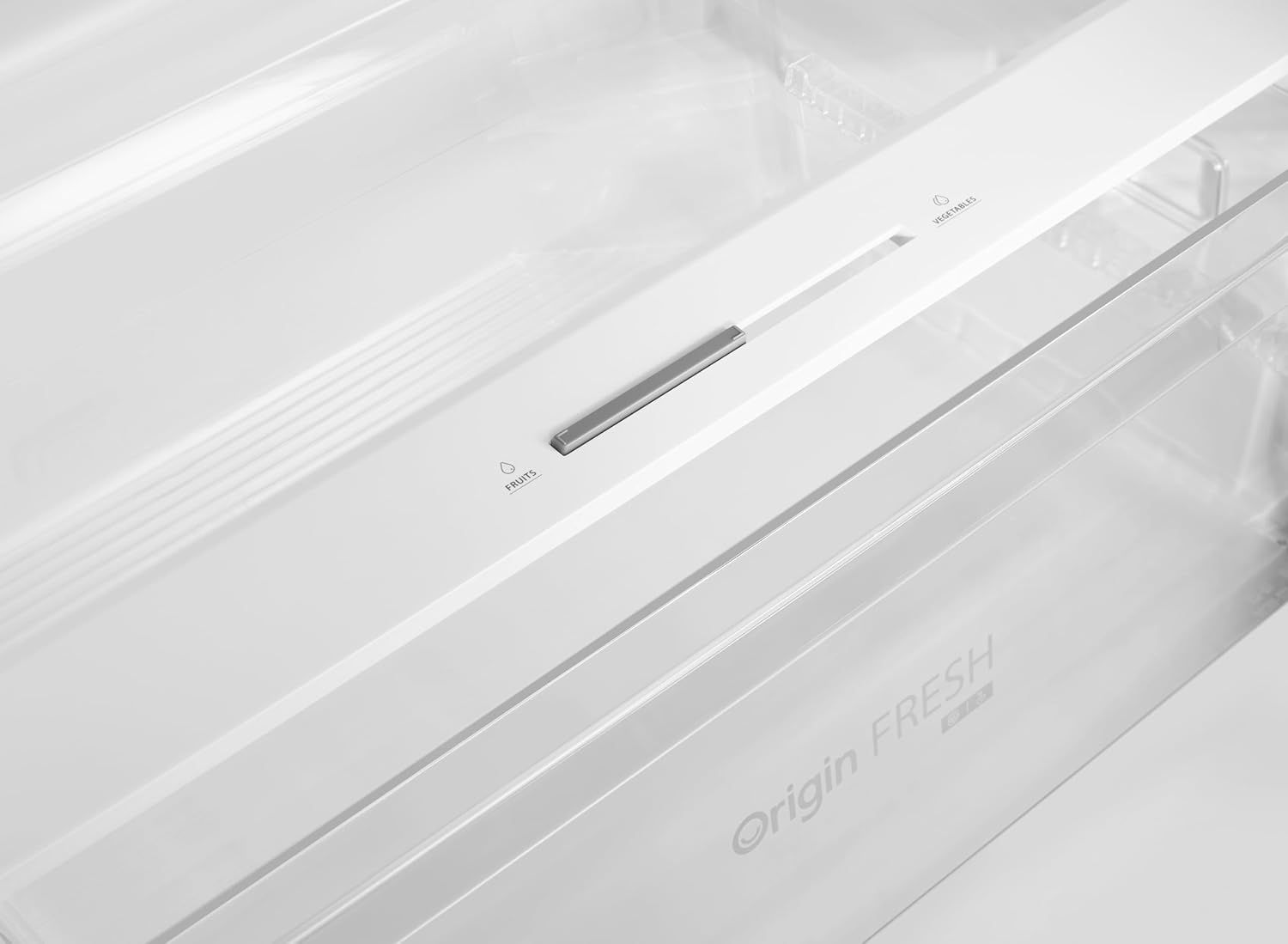 Humidity control drawer with fruit and vegetable settings