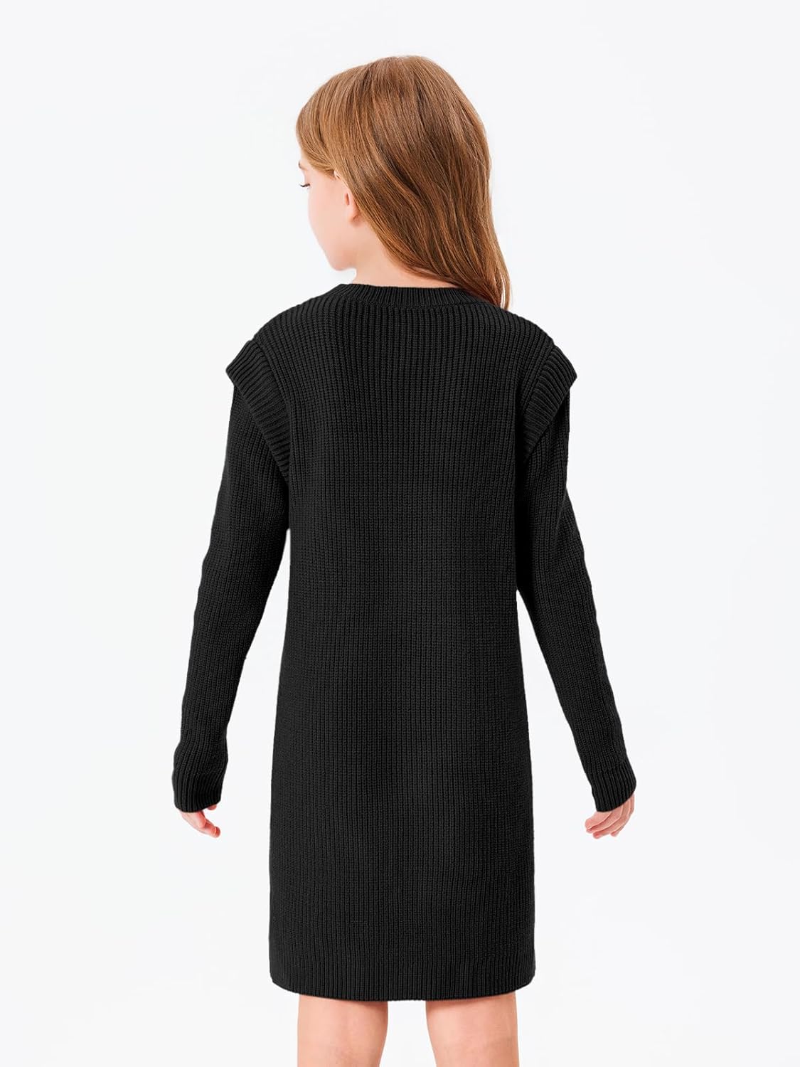 Haloumoning Girls Long Sleeve Sweater Dress Kids Casual Crewneck Knitted Pullover Jumpers 5-14 Years - Image 5