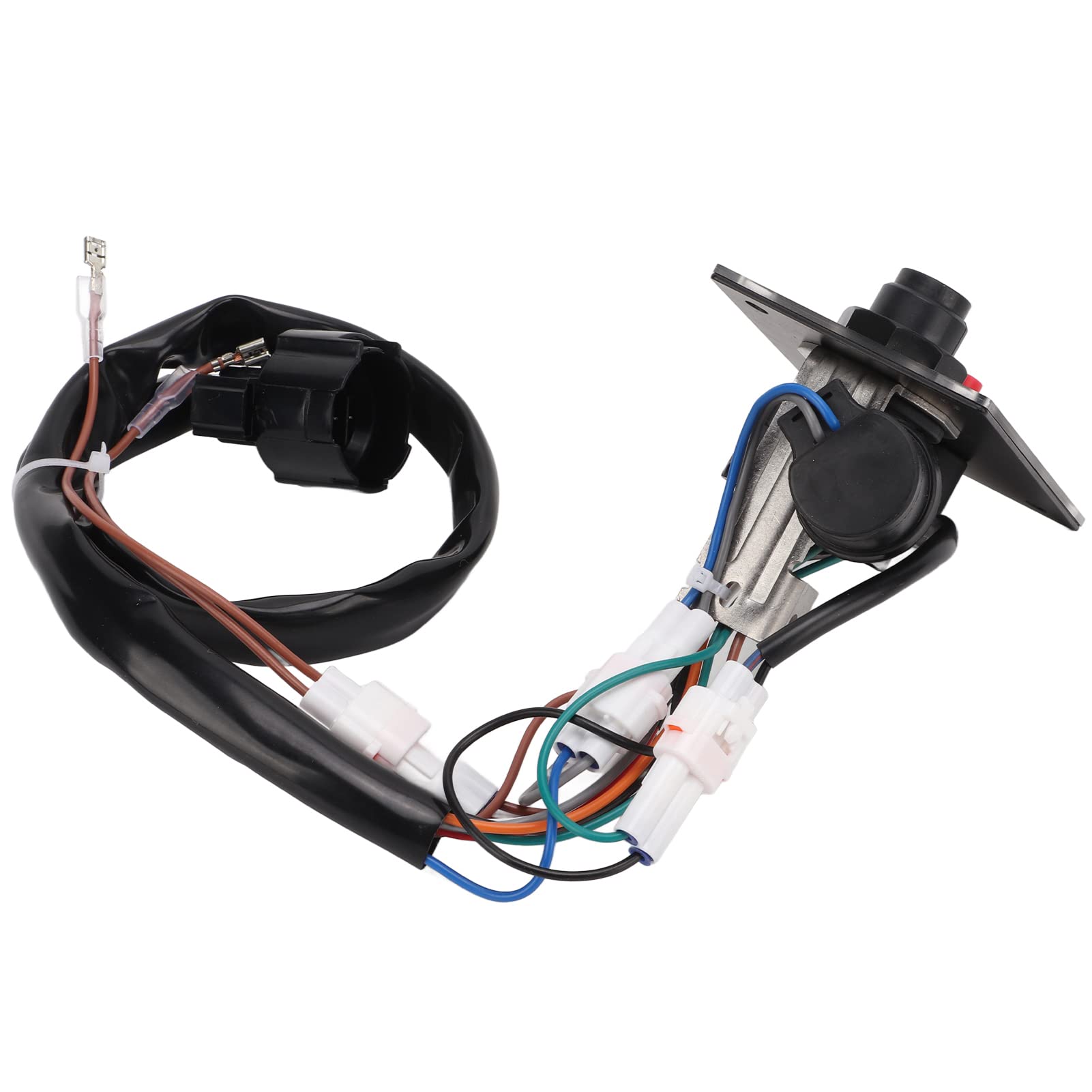 Keenso Panneau d'allumage de moteur hors-bord marin PC ABS métal clé unique verticale 12 V remplacement pour 37100 96J24 37100 96J14 pour double commande verticale du moteur hors-bord