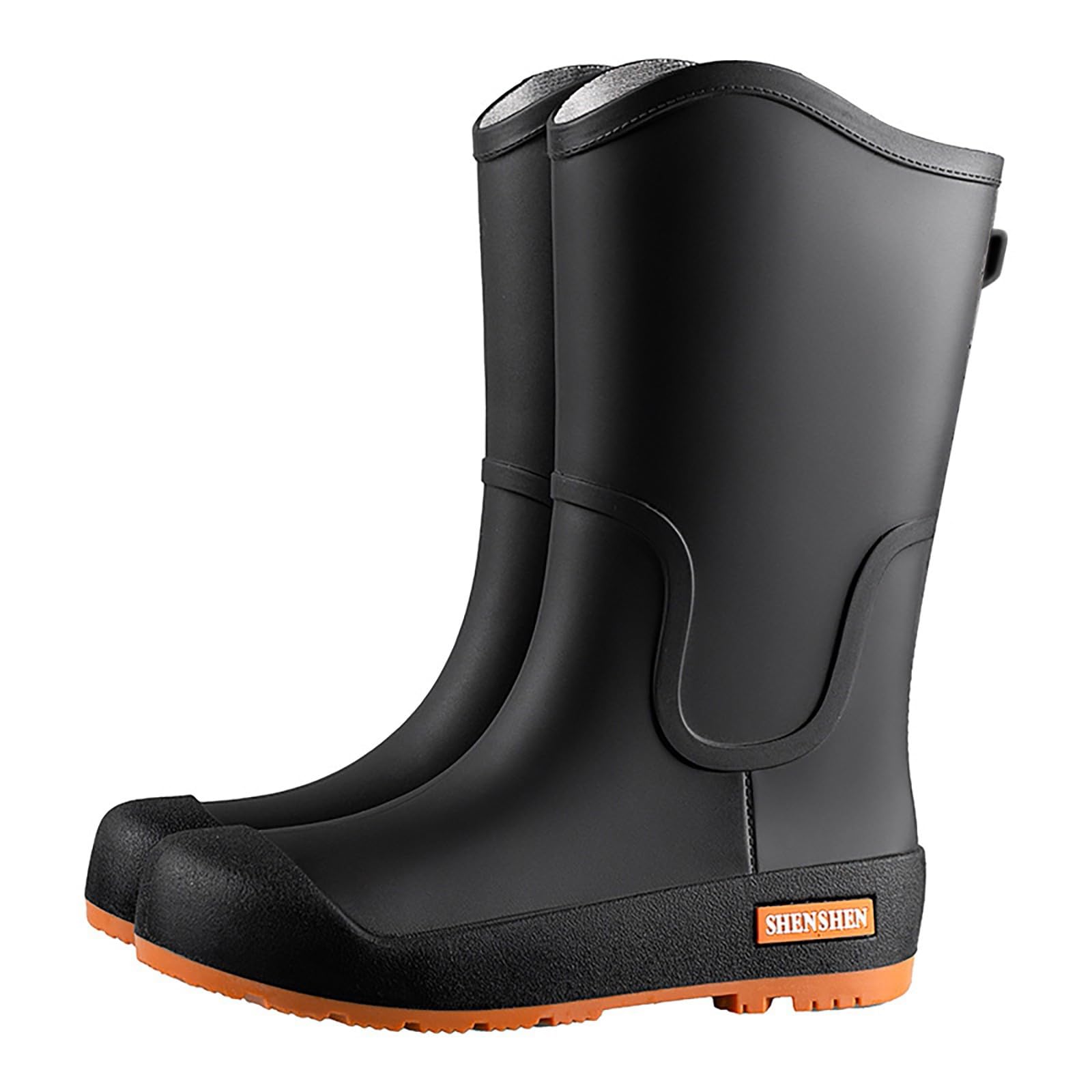 Generisch Stivali di gomma da donna a gambo lungo, impermeabili, antiscivolo, leggeri, da trekking, comode scarpe da pioggia, stivali da giardino, per il lavoro all'aperto, la pesca
