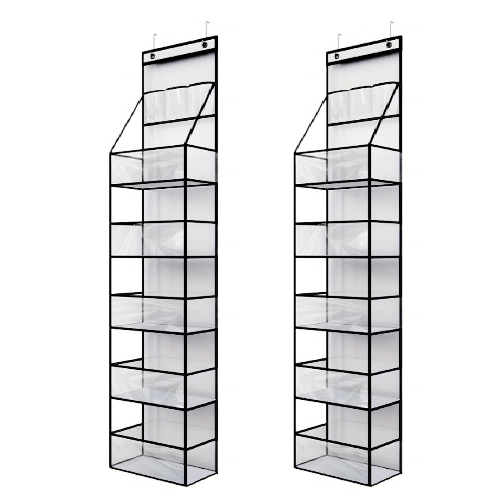 MUXZSIZ 2x Tidy Up Room With Under Bed Storage, Black, 30 * 15 * 125cm