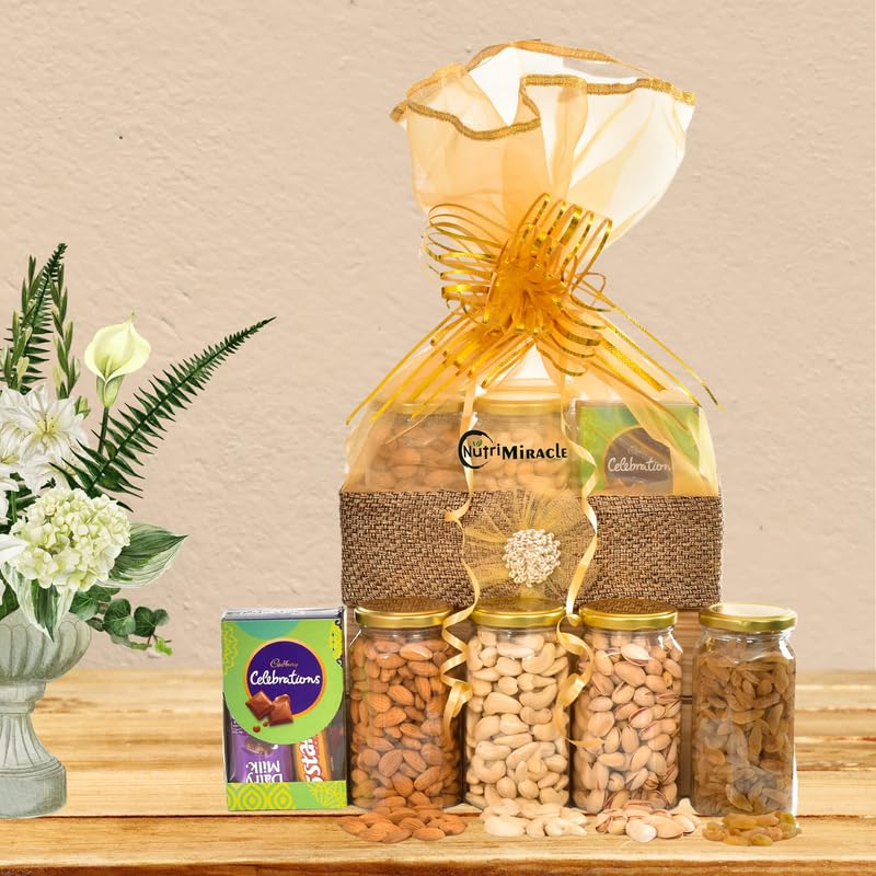 Image of NUTRI MIRACLE Sibling Love Dry Fruits Pack | Raksha Bandhan Gift for Bhai