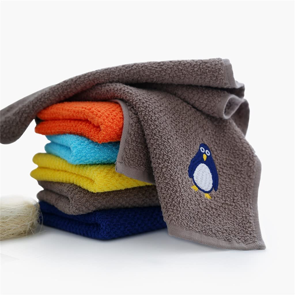 Children's Towel Cartoon Small Towel Embroidered Cute Couple Children's Towel Pure Cotton (Color : A Size : 2550cm) (A 25 * 50cm)