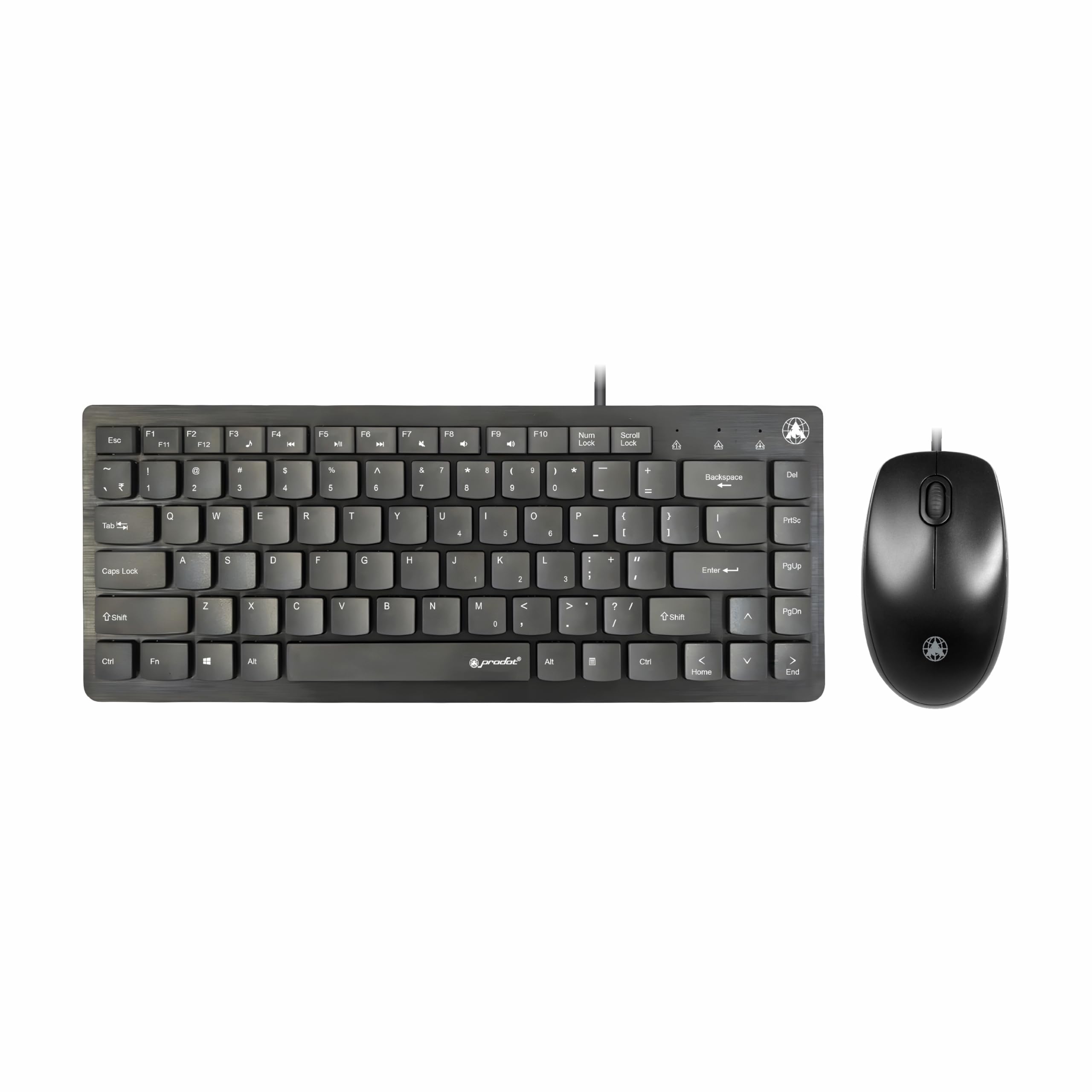 Prodot Laptop Size Chicklet Mini Keyboard and Mouse Combo for Computer, Laptop, PC