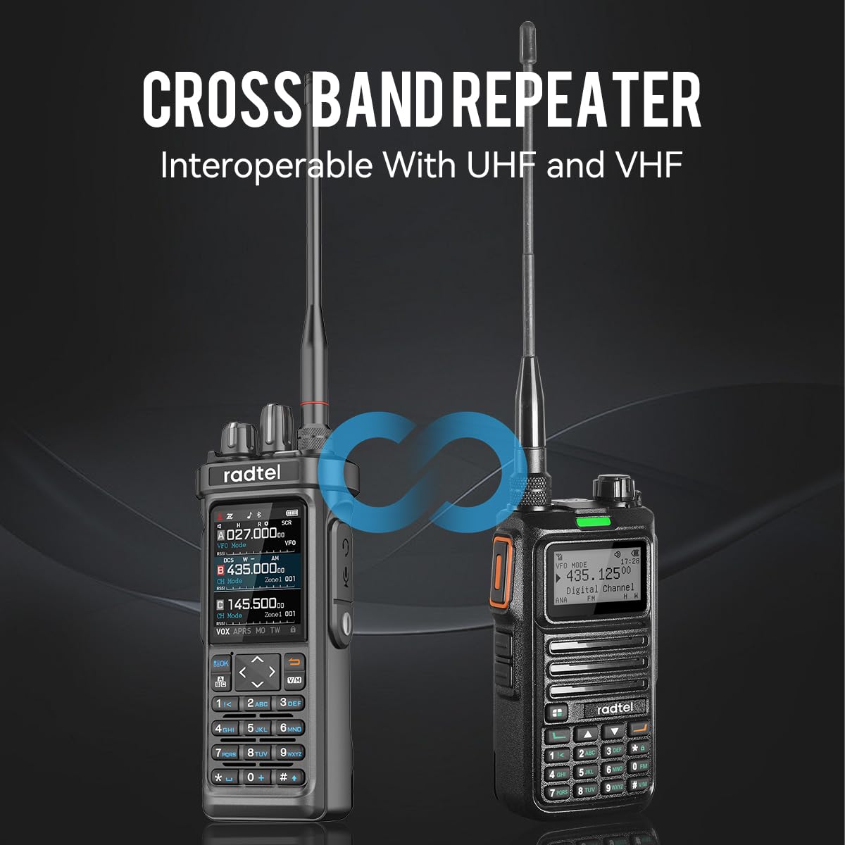 Radio amateur Radtel RT-950 10 W, longue portée, portable, bidirectionnelle, réception AM/FM/SW/MW/LW, GPS/APRS, programmation Bluetooth sans fil, NOAA, analyseur de spectre (avec câble de programmati