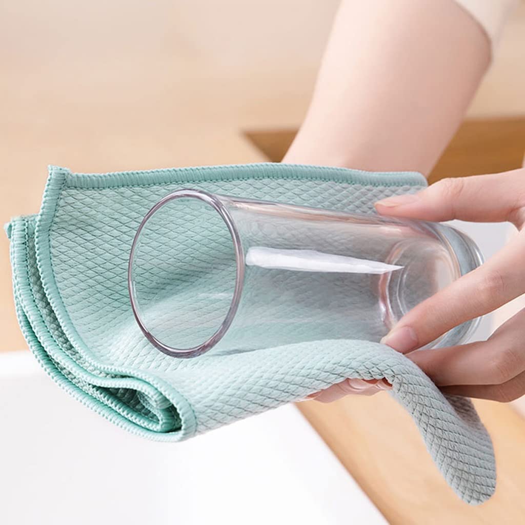 Mikrofaser-Reinigungstuch, Reinigungstuch Mikrofaser-Reinigungstuch, Mehrzweck-Fischschuppentuch for Küche/Bad/Büro, Leicht zu reinigen, Starke Wasseraufnahme(20pcs,40x50cm)