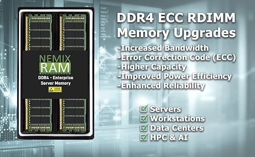 Nemix Ram 128Gb (4X32Gb) Ddr4 3200Mhz Pc4-25600 2Rx4 1.2V 288-Pin Ecc Rdimm Registered Server Memory Kit thumb #3