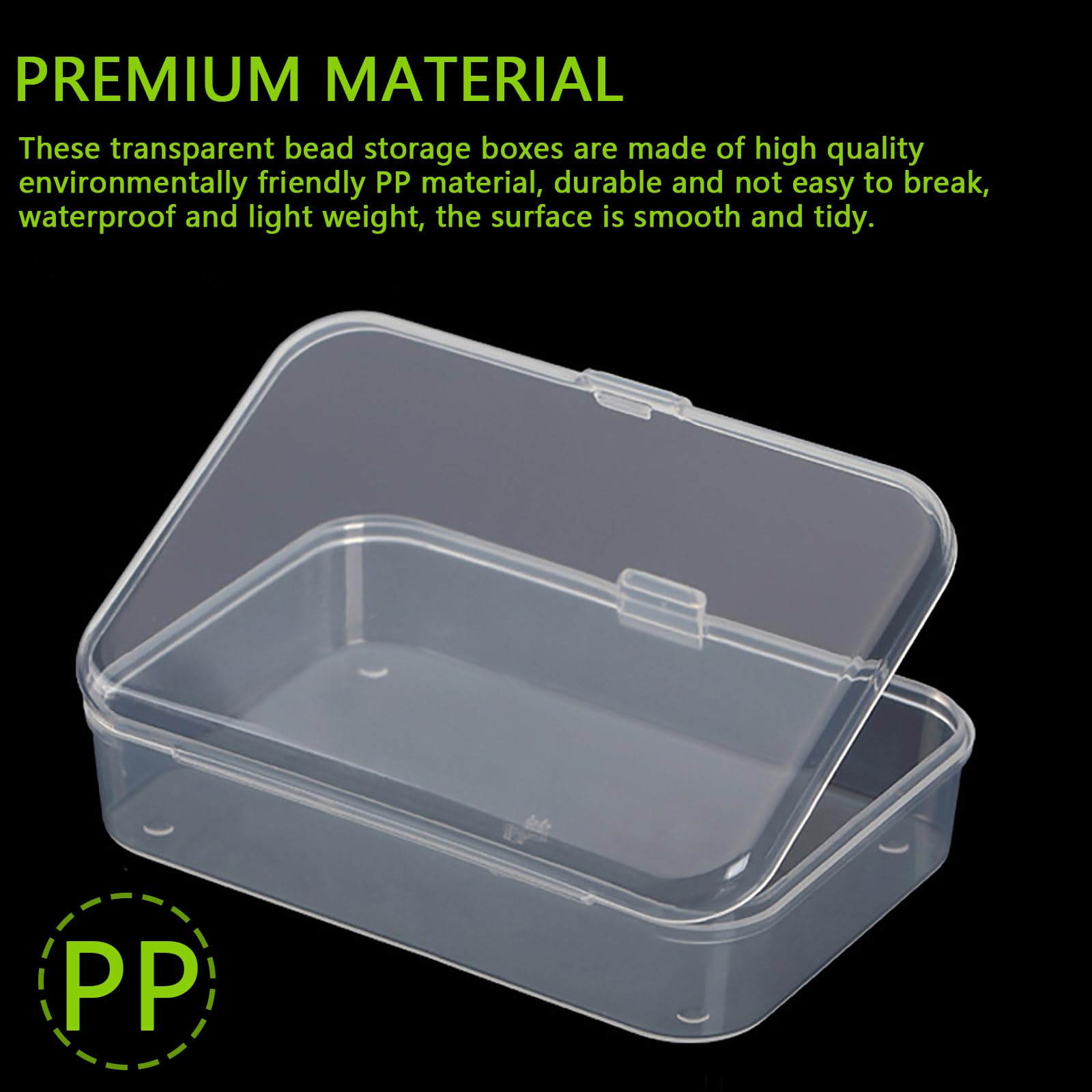 QHLWTT 6Pcs Useful Small Plastic Boxes Lightweight Clear Plastic Storage Box Jewelry Finding Transparent Portable Tackle Box for Pills Beads - Image 3
