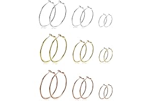 Gold Hoop Earring Sets for Women