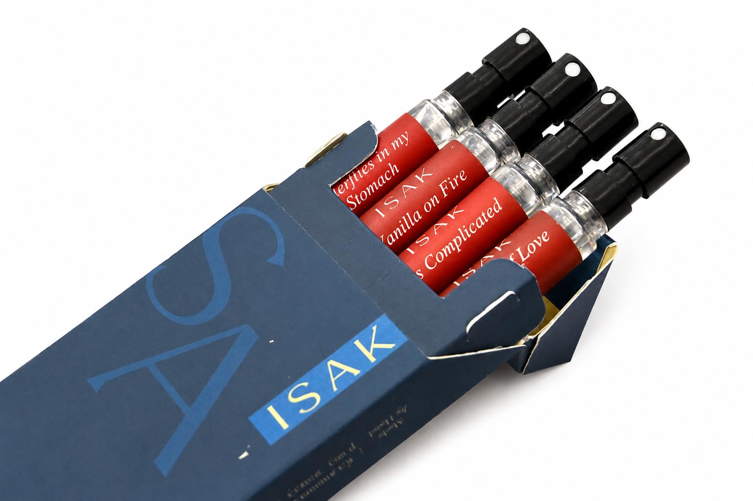 ISAK Mini Indulgence Pack - Love Collection Unisex Perfume Gift Set | Mini Pocket Friendly Perfumes for Men, Women | Fresh, Long Lasting EDP- Pack of 4 (3ml)-image-4
