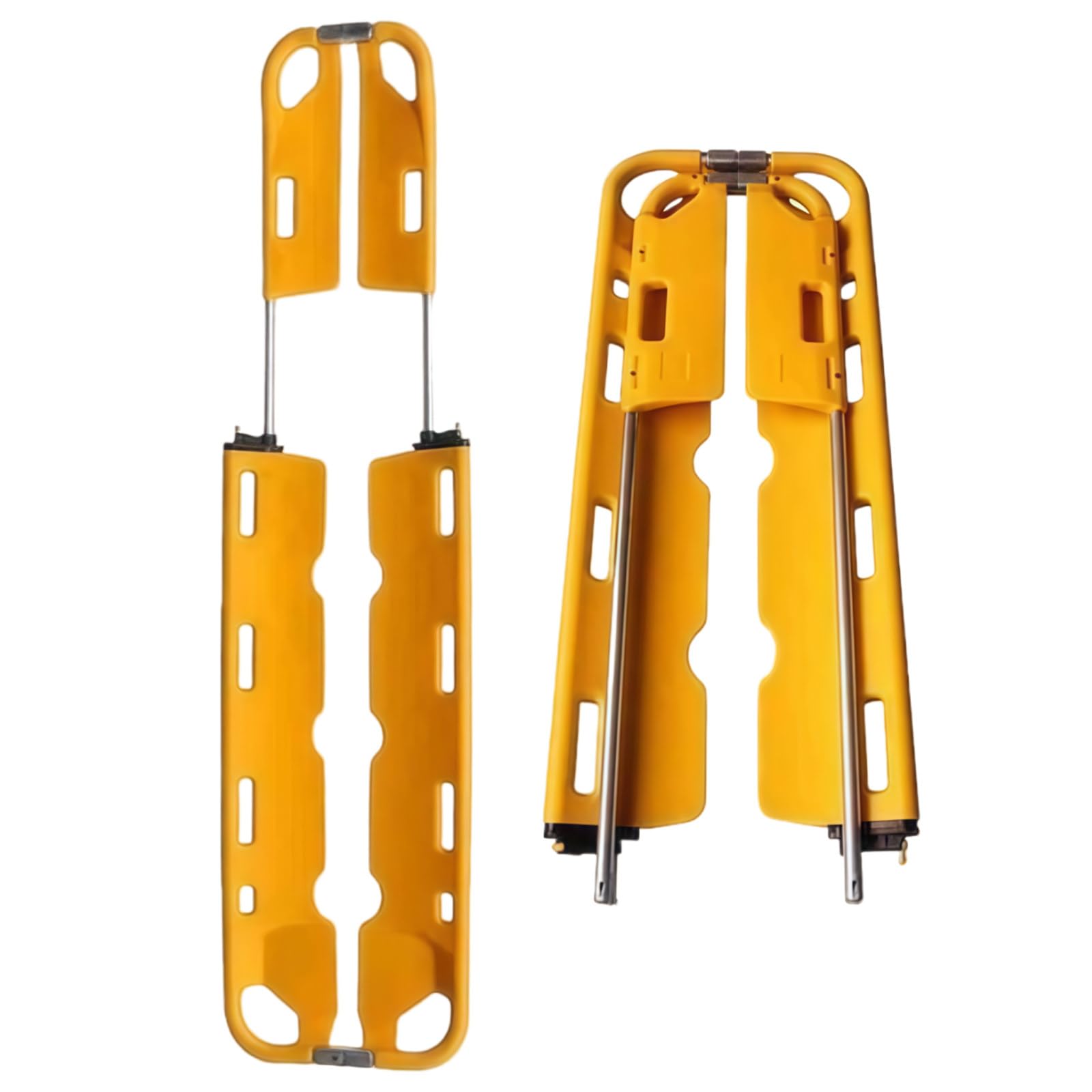 Barella pieghevole di emergenza, lunghezza regolabile, capacità 158,8 kg, cinghie di sicurezza, portatile, per ambulanza, soccorso, lesioni sportive